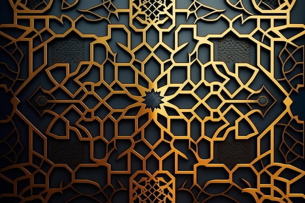 Photo a 3d rendering of a wooden pattern with the word art on it Generative ai