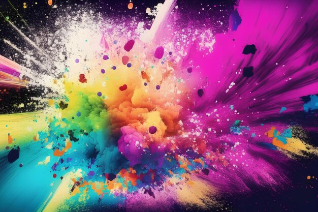 Photo abstract background with burst of colors