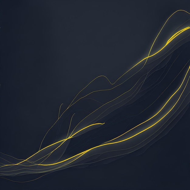 Photo photo of a abstract background with contrasting dark blue and vibrant yellow lines