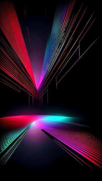 Photo of an abstract background with vibrant lines and colors