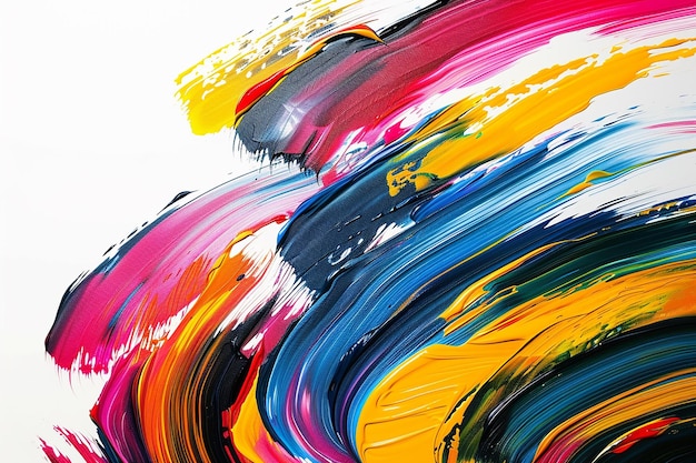 Photo of Abstract Colorful Paint Strokes