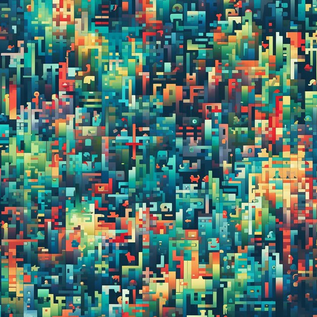 photo abstract and colorful pixel background