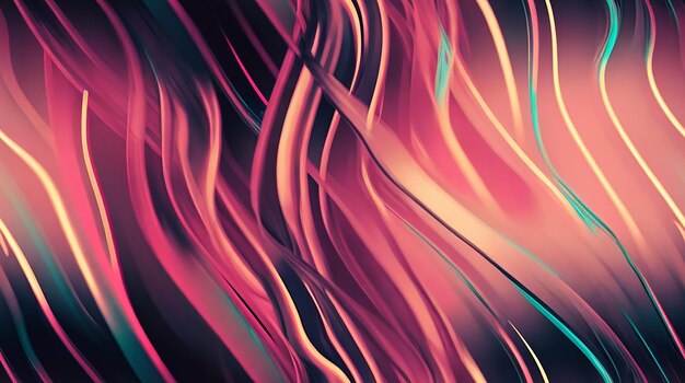 Photo abstract flowing neon wave background