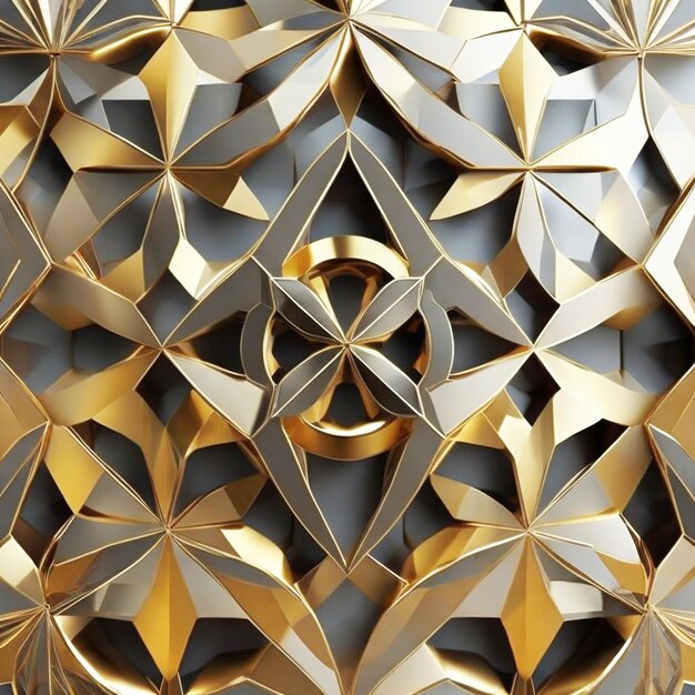 photo abstract geometric shapes create modern ornate wallpaper generated by ai