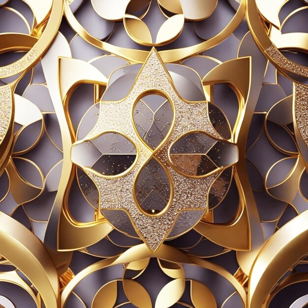 Photo photo abstract geometric shapes create modern ornate wallpaper generated by ai