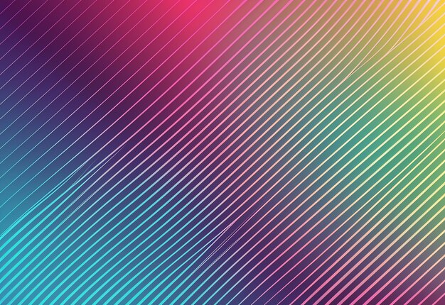 Photo of abstract gradient color lines and waves modern background design