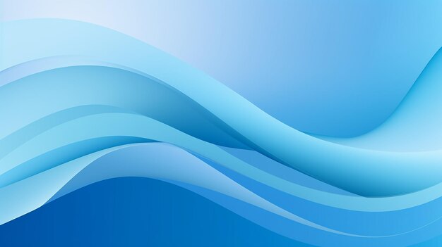 Photo of abstract gradient wave blue background