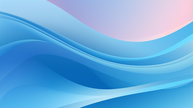 Photo of abstract gradient wave blue background