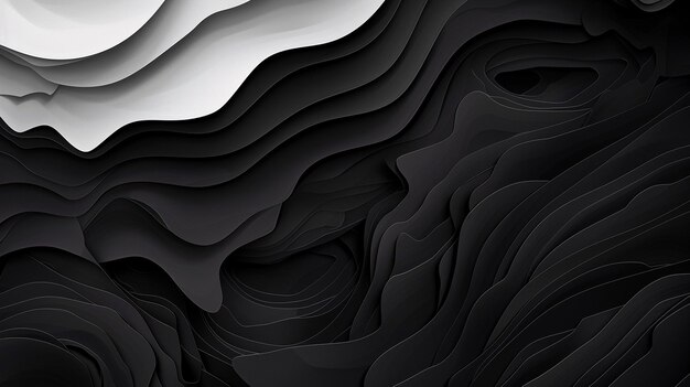 Photo photo of abstract linear black backgroundabstract dark wave background ai generated