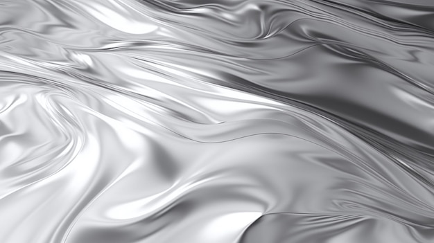 Photo abstract metal chrome silver shiny texture background 3d rendering