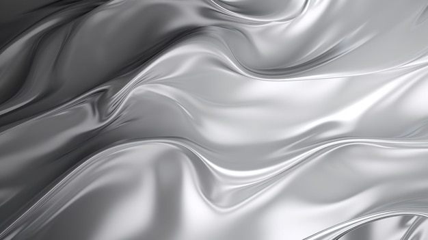 Photo abstract metal chrome silver shiny texture background 3d rendering