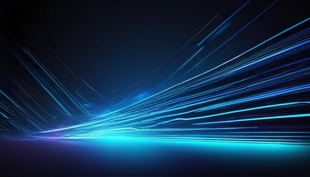 Photo abstract modern glowing lines dark background digital hi tech abstract data center server 3d r