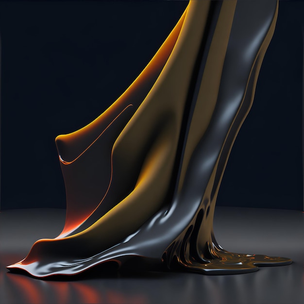 Photo of Abstract photograph of a woman's legs in black and gold