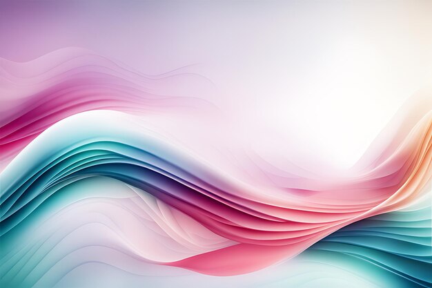 Photo abstract silky waves of colorful abstraction