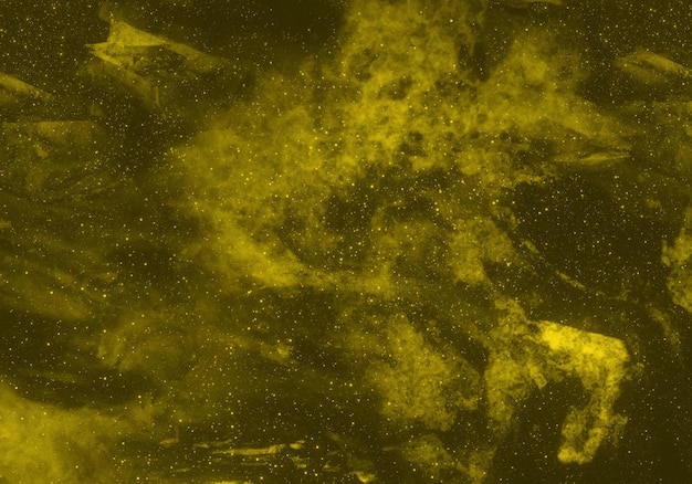 Photo abstract yellow nebula background