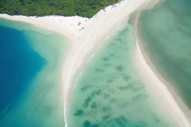 photo aerial view of beautiful tropical beach