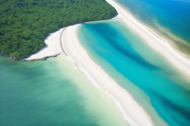 photo aerial view of beautiful tropical beach