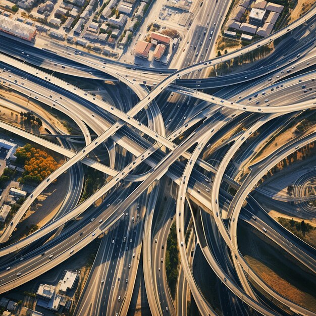 写真 高速道路の空中写真