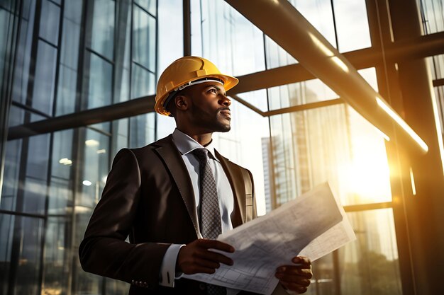 Photo of African American Architect at a Construction