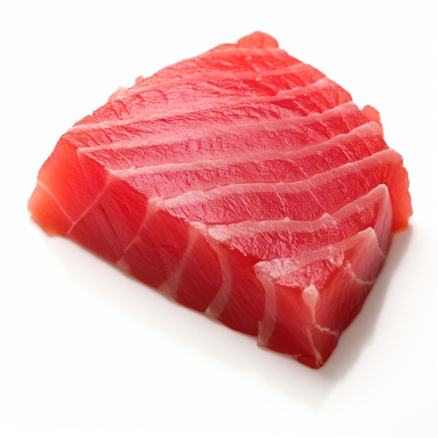 Photo of ahi tuna with no background with white back