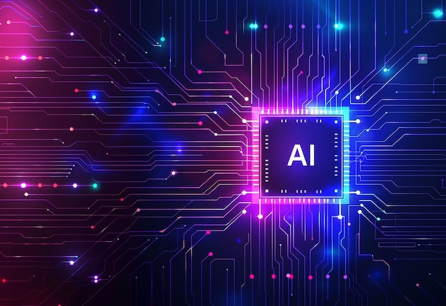 Foto foto di ai chip intelligenza artificiale digitale tecnologia futura innovazione mano sfondo