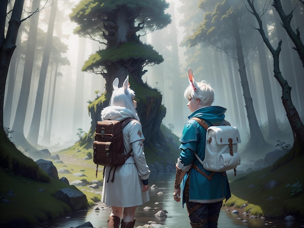 Photo photo ai nature bunny game character adventure
