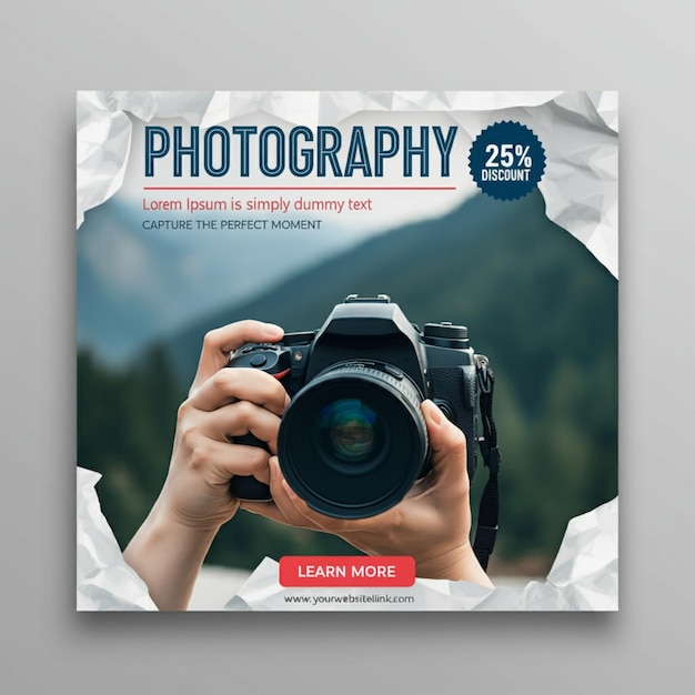 a photo album cover that says photography on it
