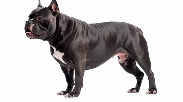 Photo of the American bully isolated on the white background