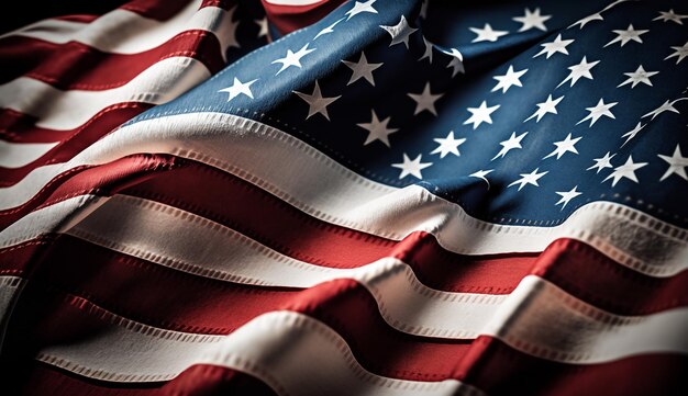 Photo american flag background for independence day memorial day and patriot day