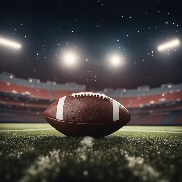 photo american football stadium night with sport light background