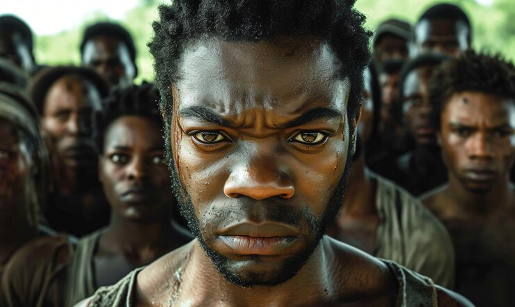 photo of angry black slaves people in American history