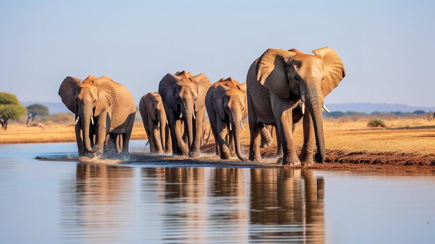 A photo of an animal in wild with sky in background