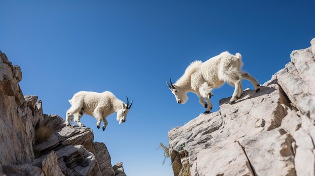 Foto una foto di un animale selvatico con il cielo sullo sfondo