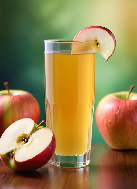 Photo of the apple juice and apple