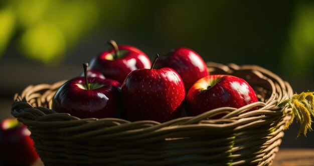 Photo apples with the Bokeh effect