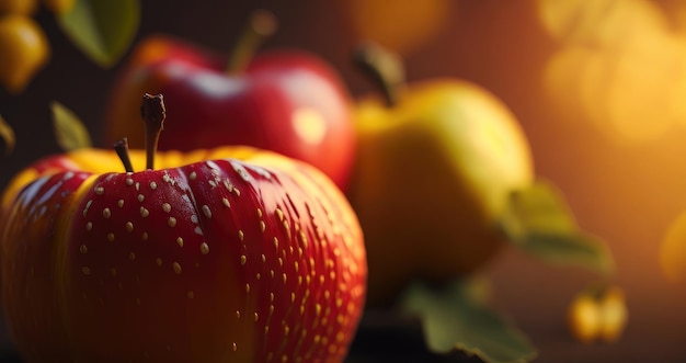 Photo apples with the Bokeh effect