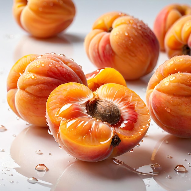 Photo of apricot isolated on background