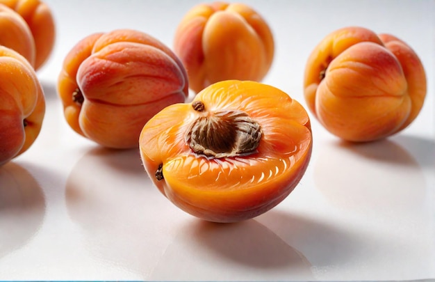 Photo of apricot isolated on background