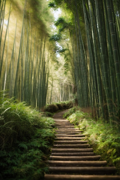 嵐山の竹林の写真