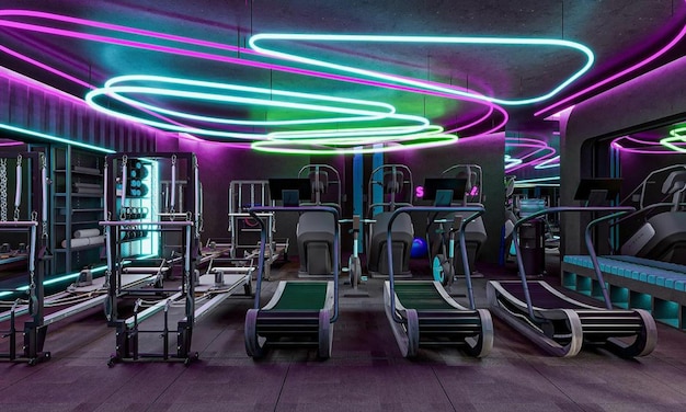 a photo of an architect indoors with colorful lights