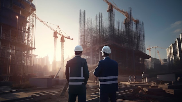 A photo of architects on a construction site