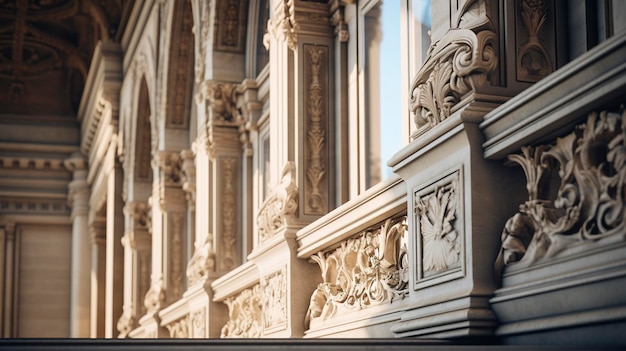 A photo of architectural details in a historic building