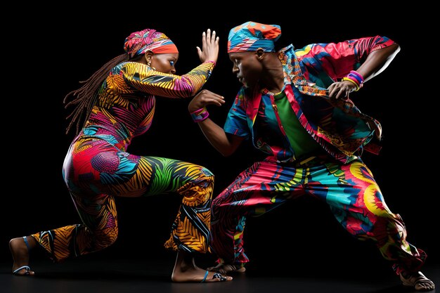 Photo photo of artistic expression african american dancer