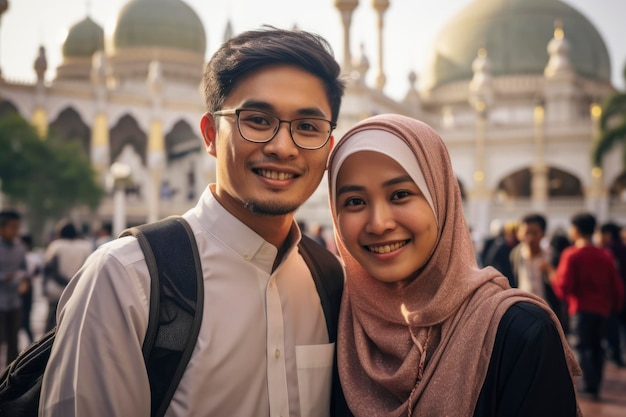 Photo photo of asian muslim couple