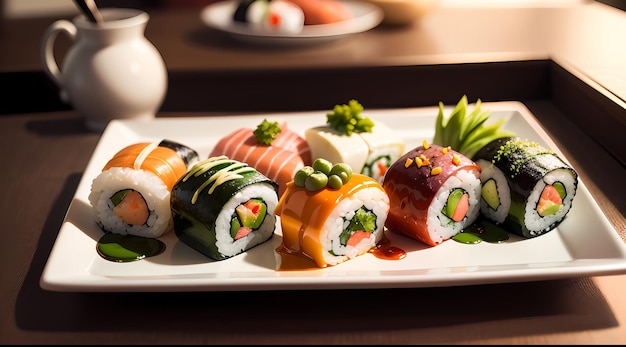 Photo of assorted colorful sushi