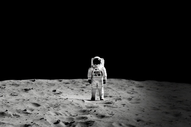 Фото астронавта в черном генеративном ИИ