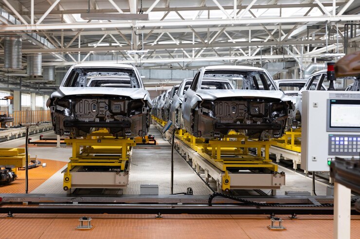 Photo 自動車生産ライン溶接車体現代自動車組立工場自動車産業の写真