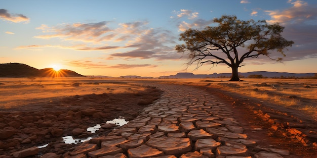 photo an awardwinning National Geographic style dry land africa