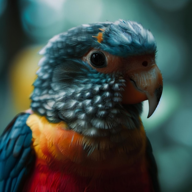 Photo a baby parrot in jungle