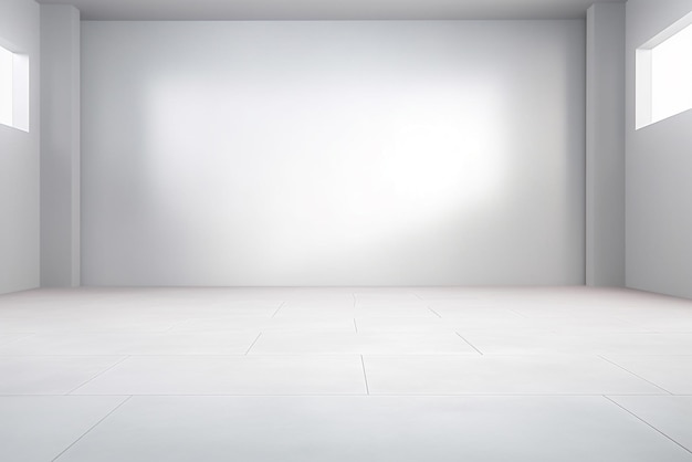 photo of backdrop white room empty studio generative AI